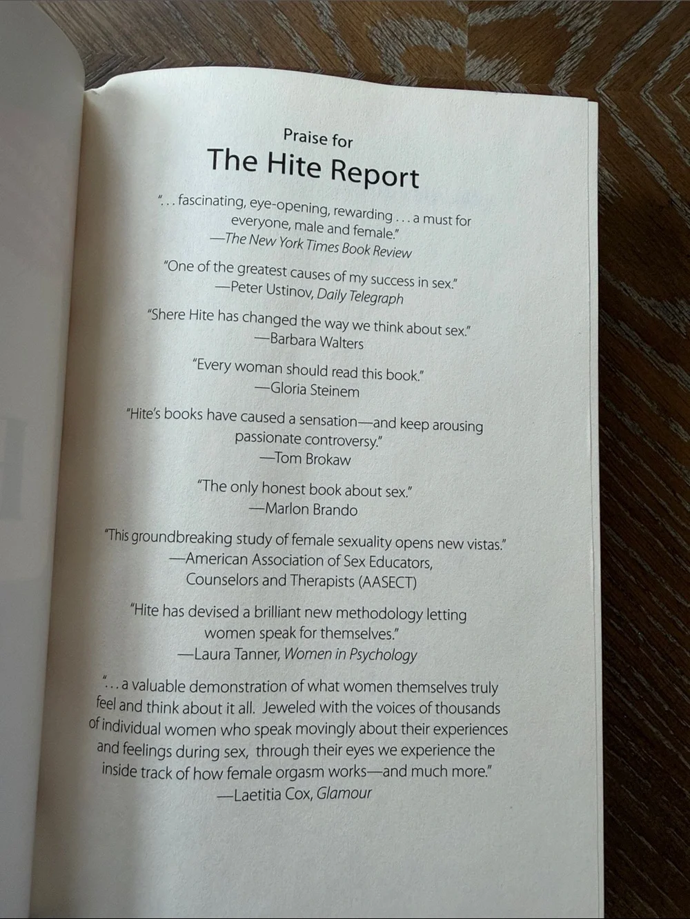 The Hite Report by Shere Hite - Women's Sexuality Study (Purple) paperback